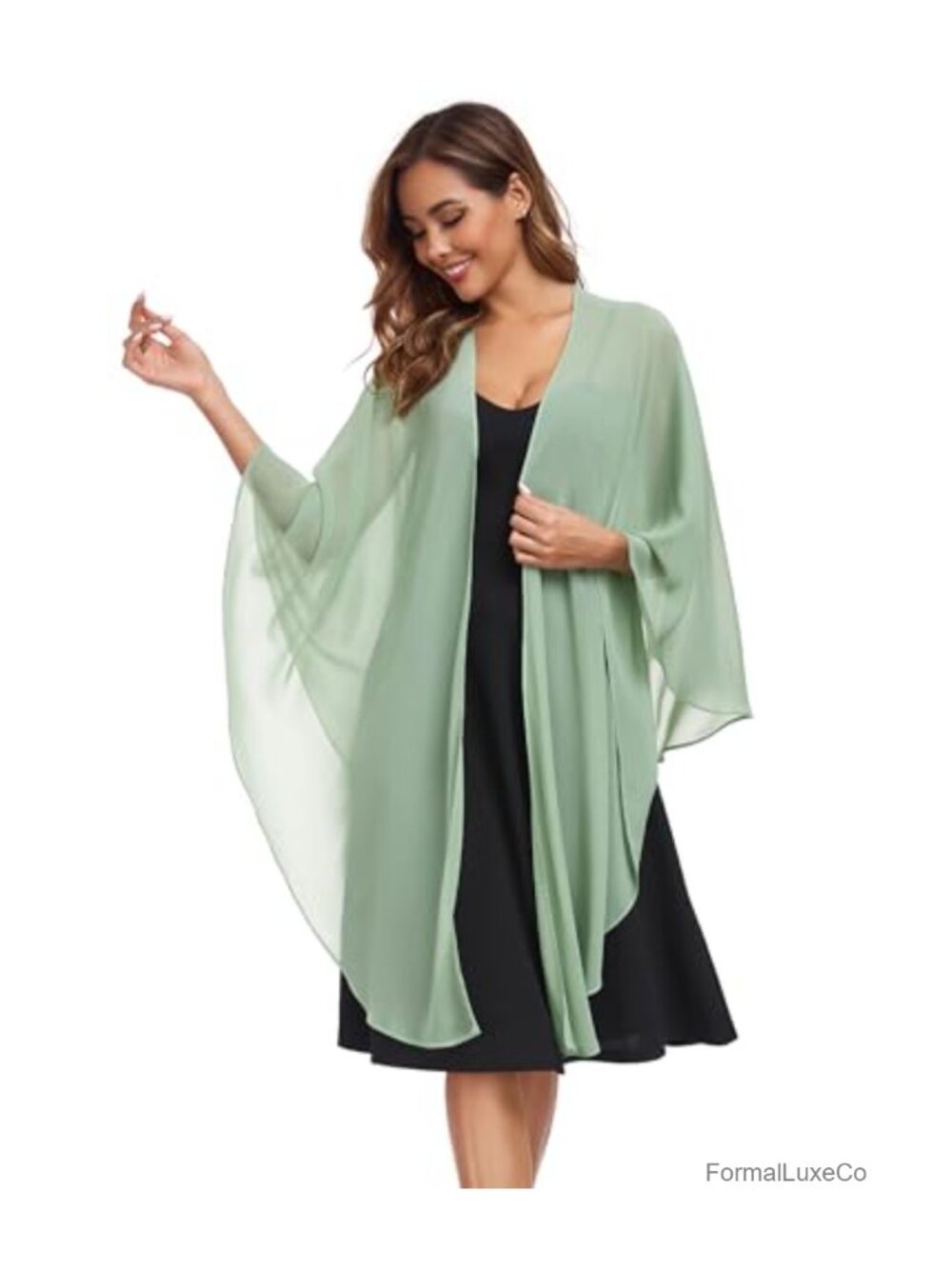 Chiffon Shawl Wrap for Evening Wedding Guest Coverage